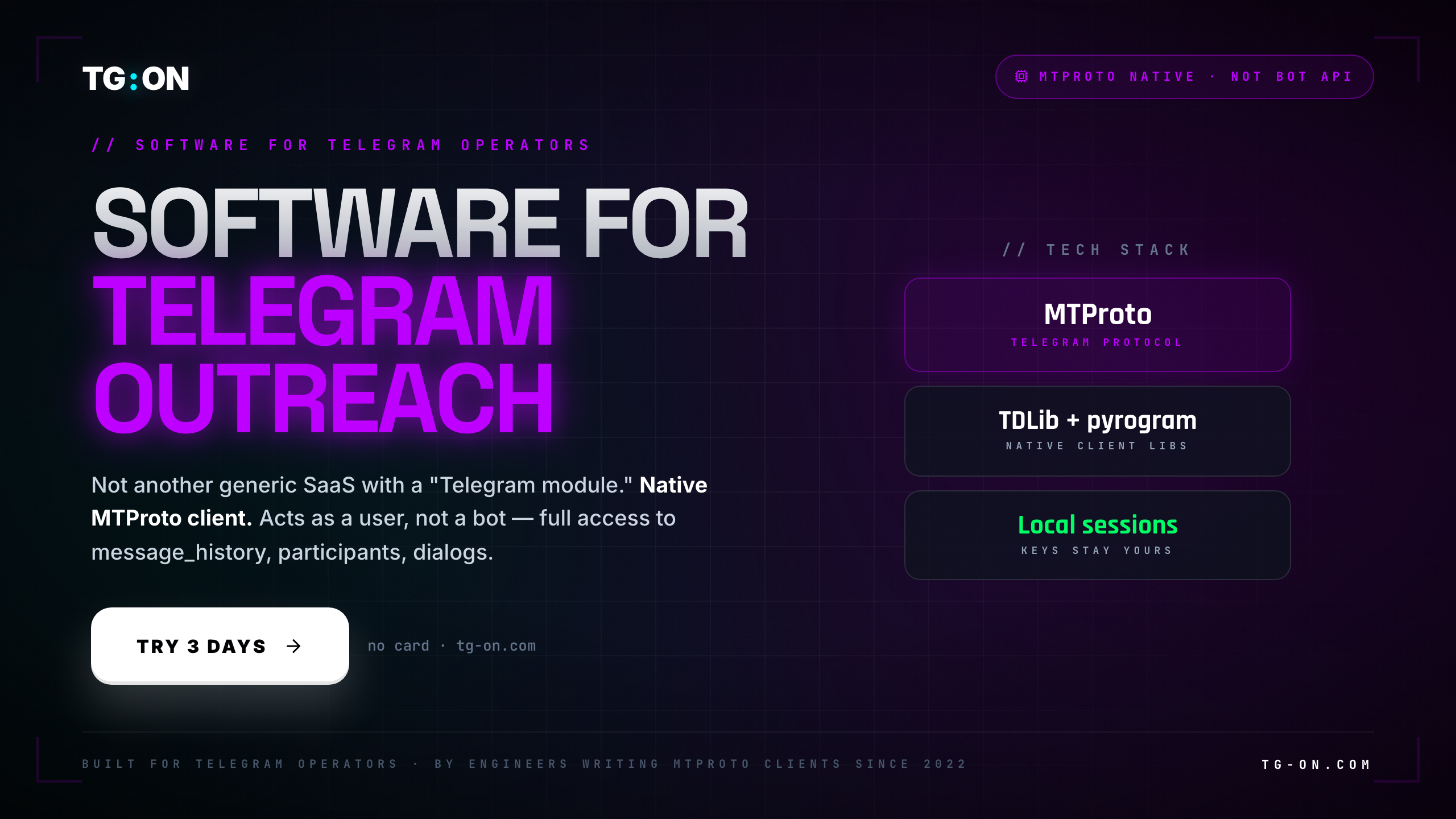 Automate Telegram: why you need a native MTProto client, not a bot wrapper