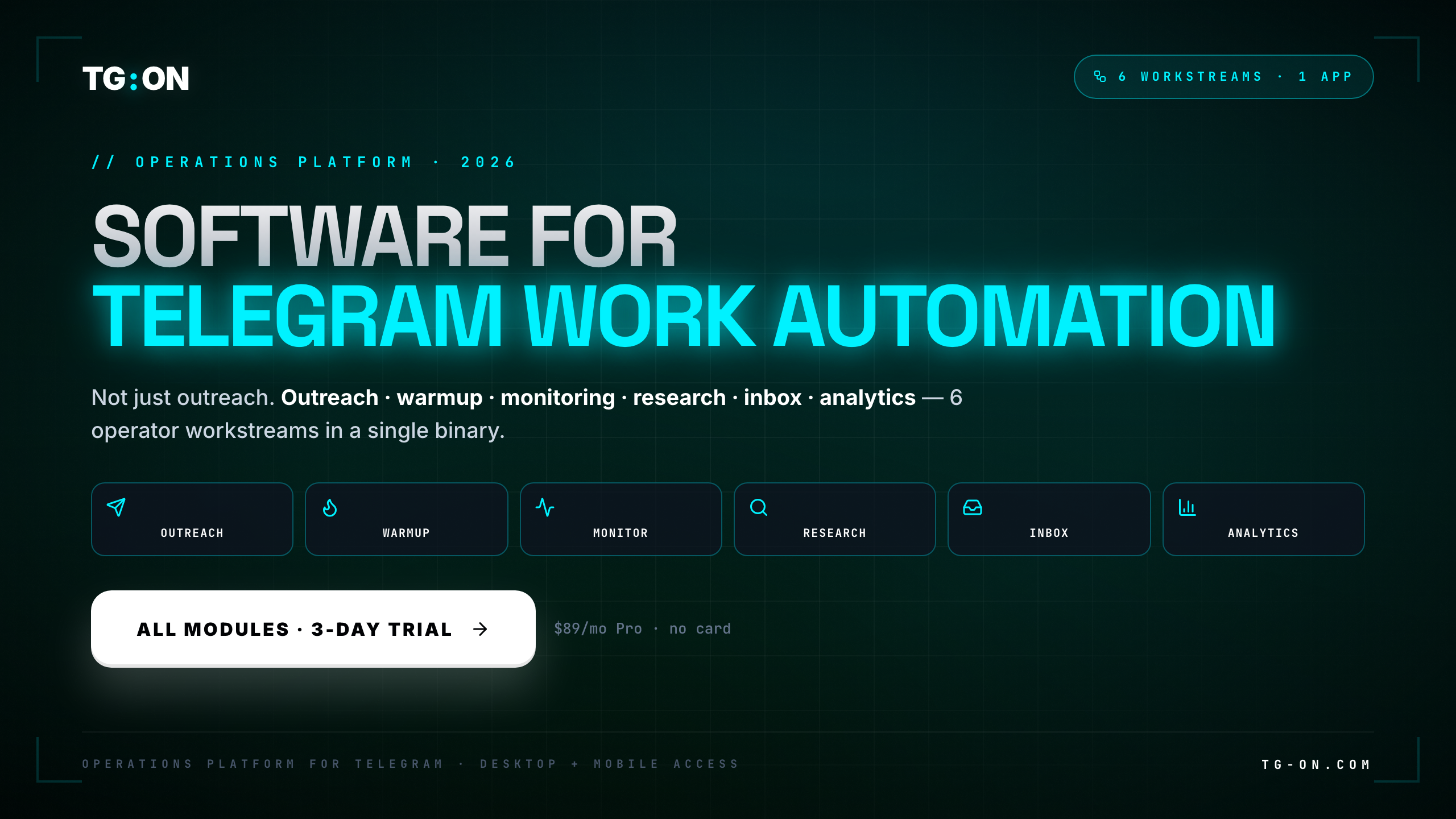 The program for Telegram work automation: beyond outreach