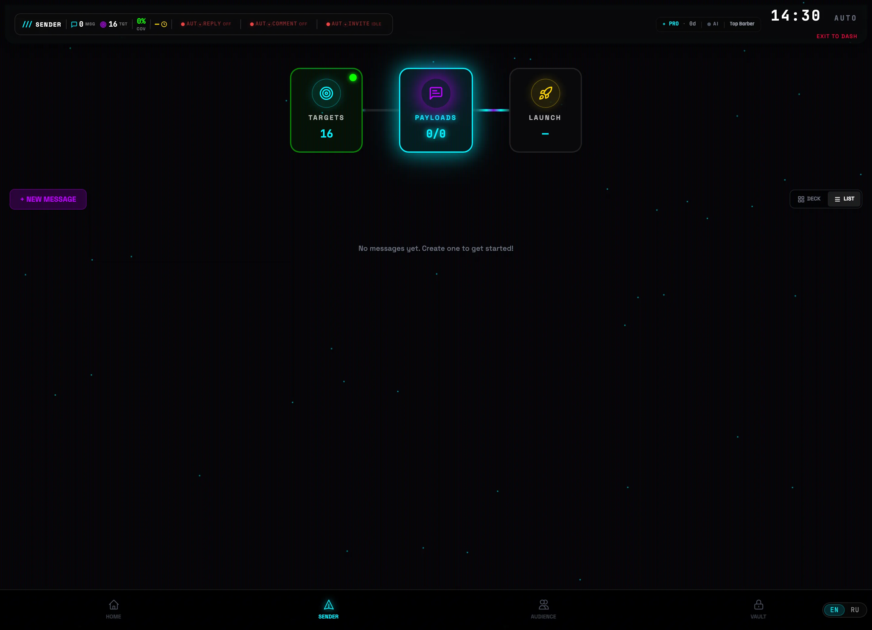 New message button